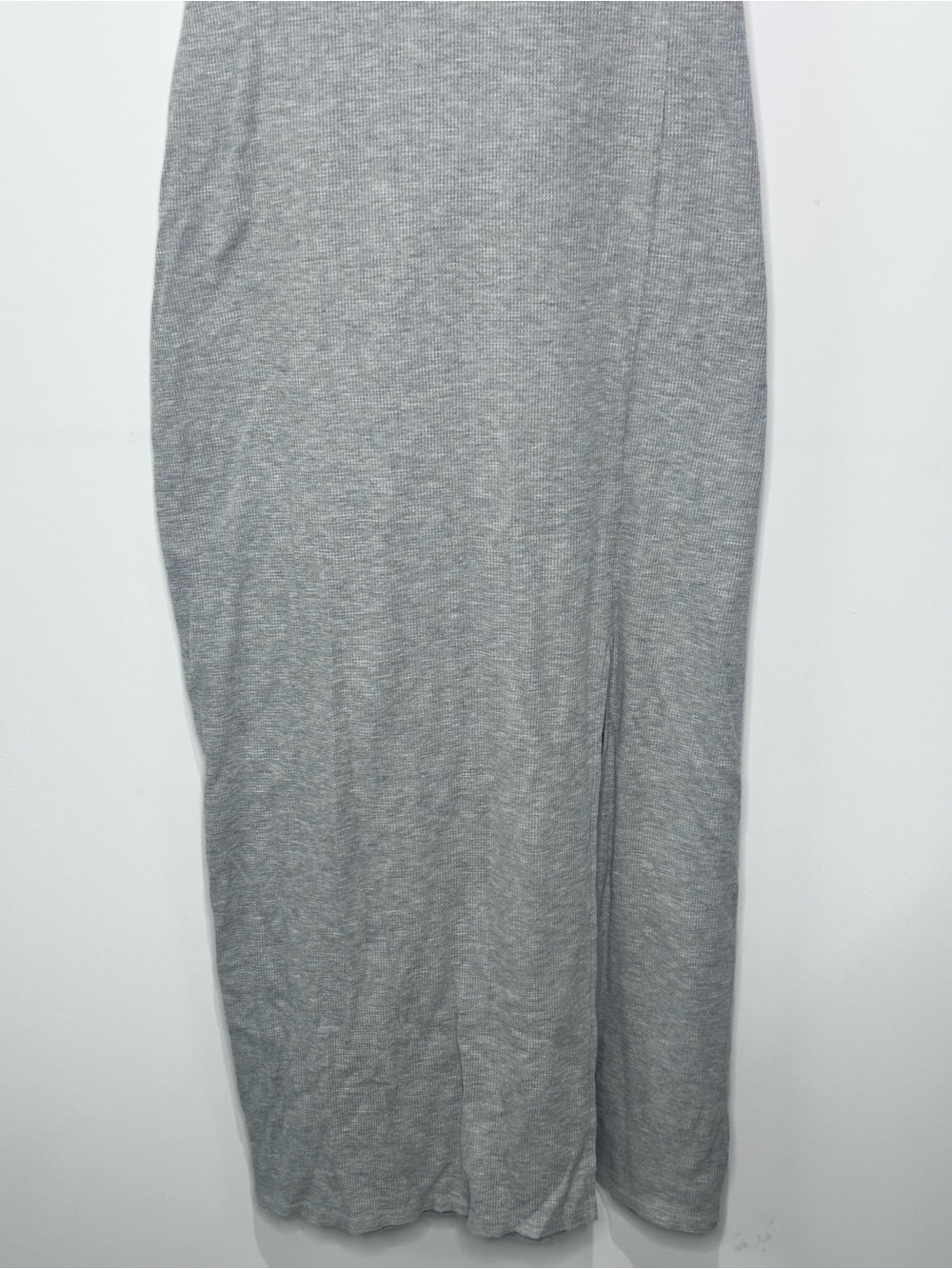 MICHAEL Michael Kors Gray Waffle Knit Sleeveless Tie Back Maxi Dress XL - Picture 4 of 10